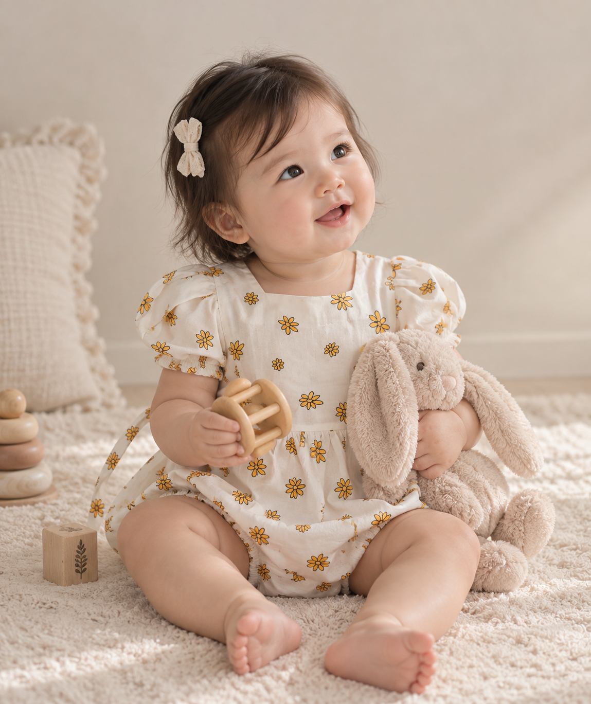 ANNE SHIRLEY Daisy Tie-Waist Romper