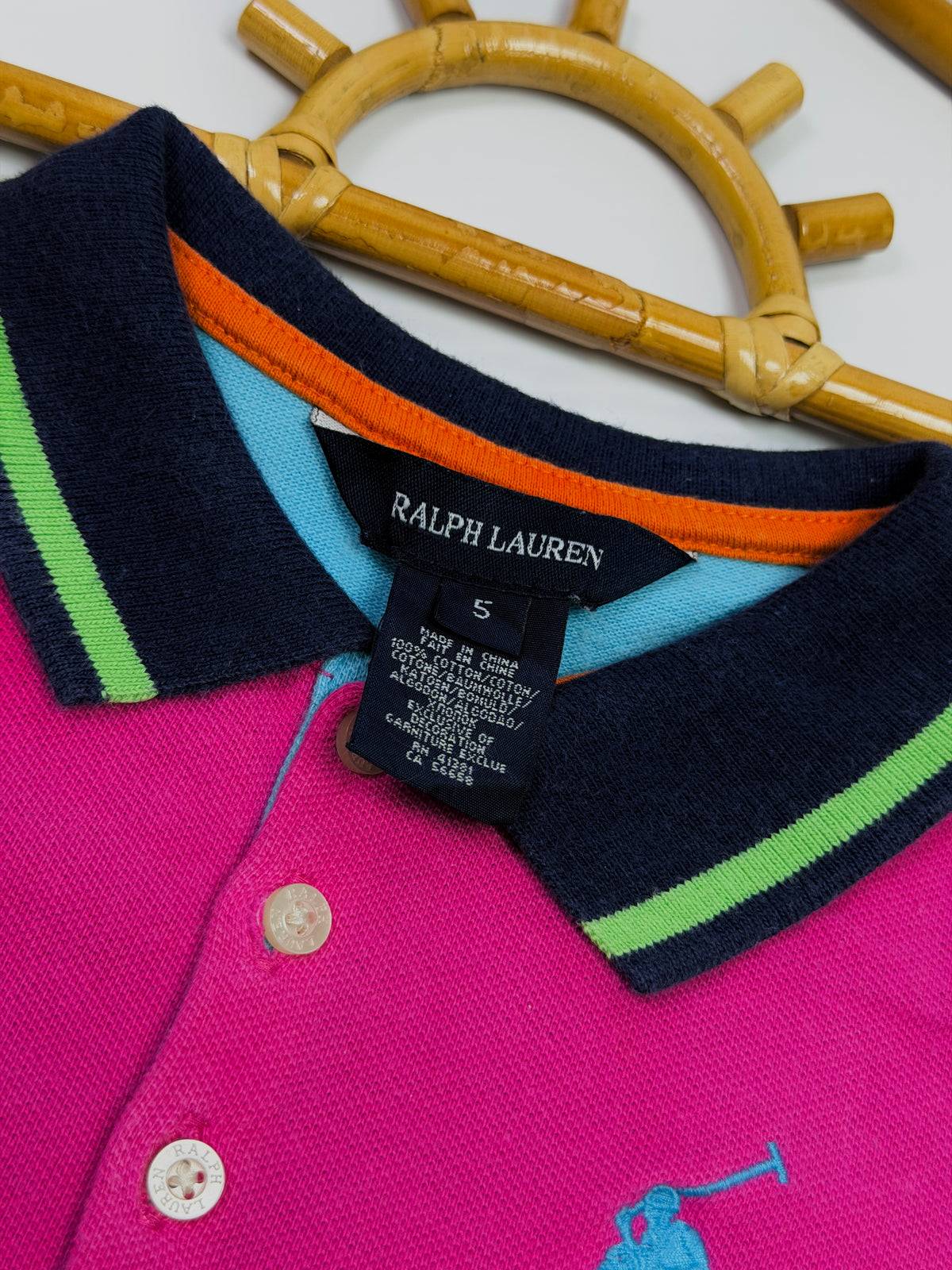 Ralph Lauren Colorblock Polo Dress with Pleated Skirt