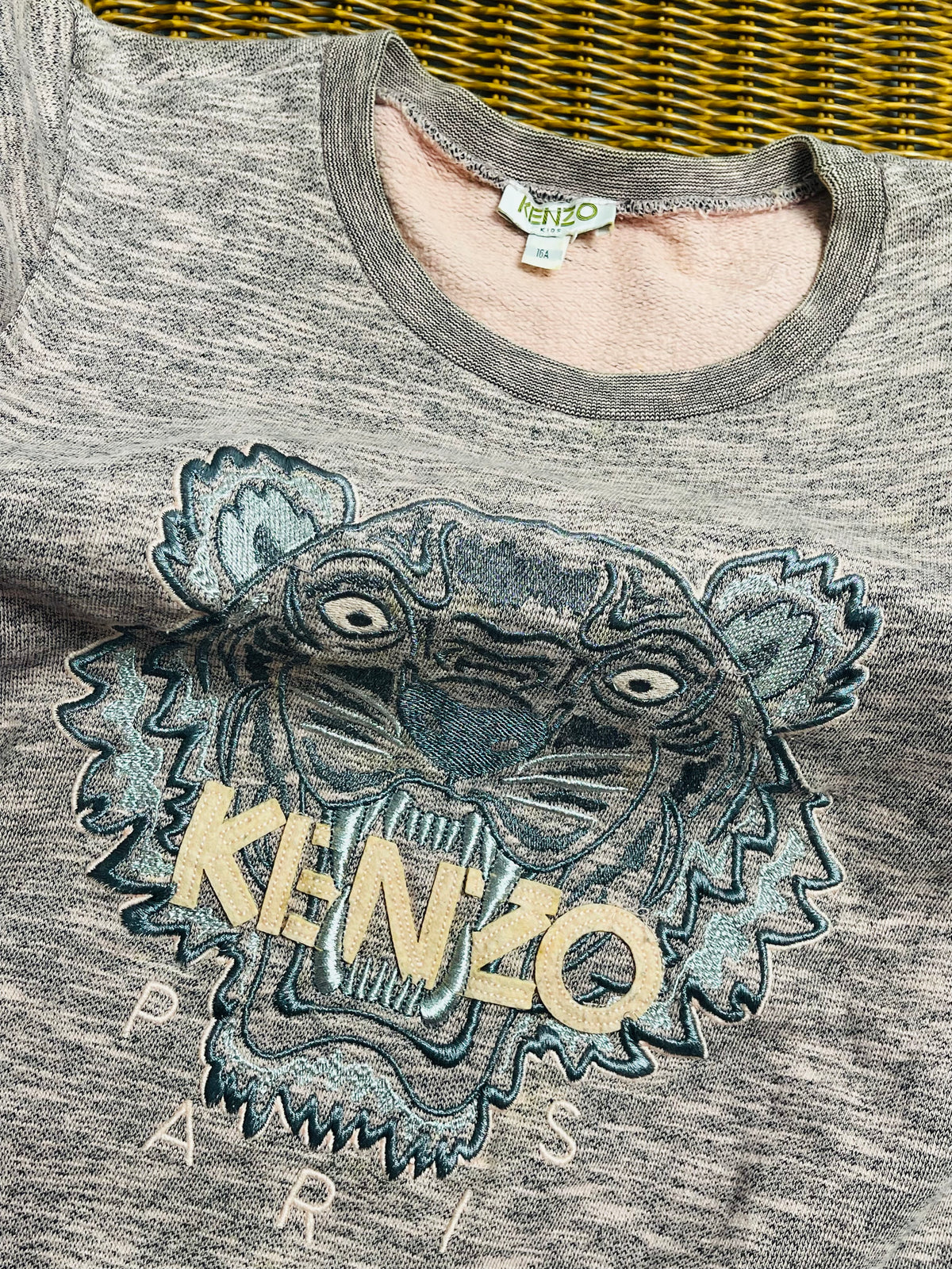 Kenzo Kids Tiger Embroidered Sweatshirt | Pink-Mauve