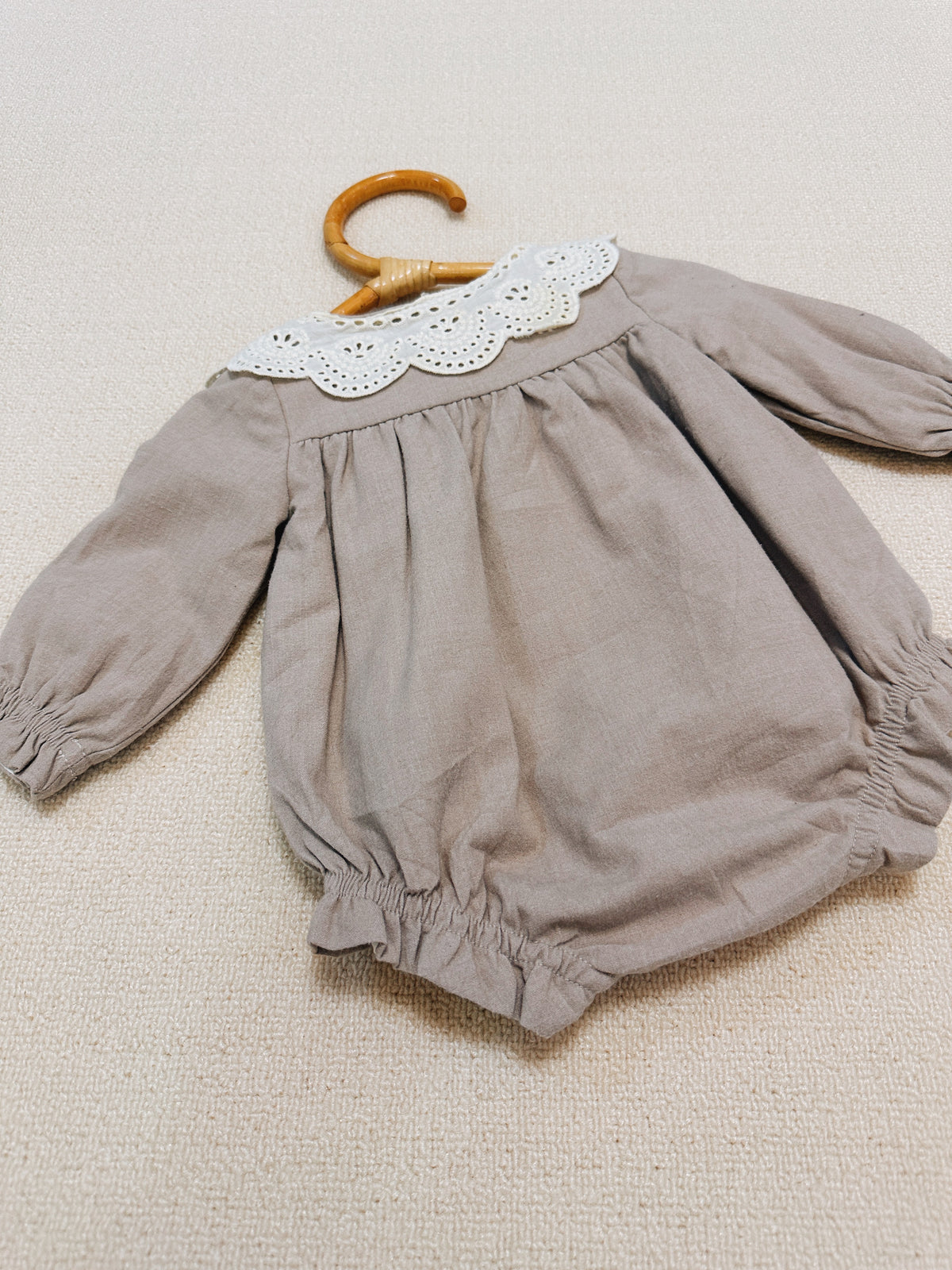 Cupcakes & Cashmere Ivory Eyelet Collar Romper
