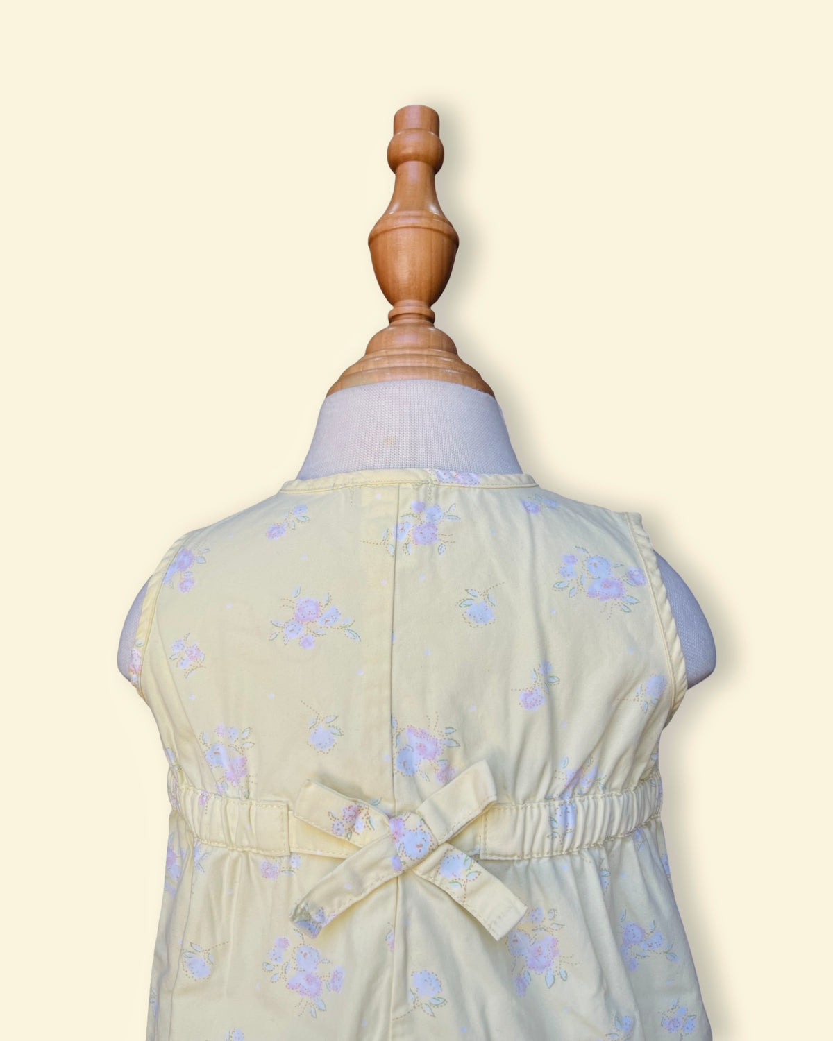 Vintage CARTER'S Yellow Floral Button-Front Baby Romper