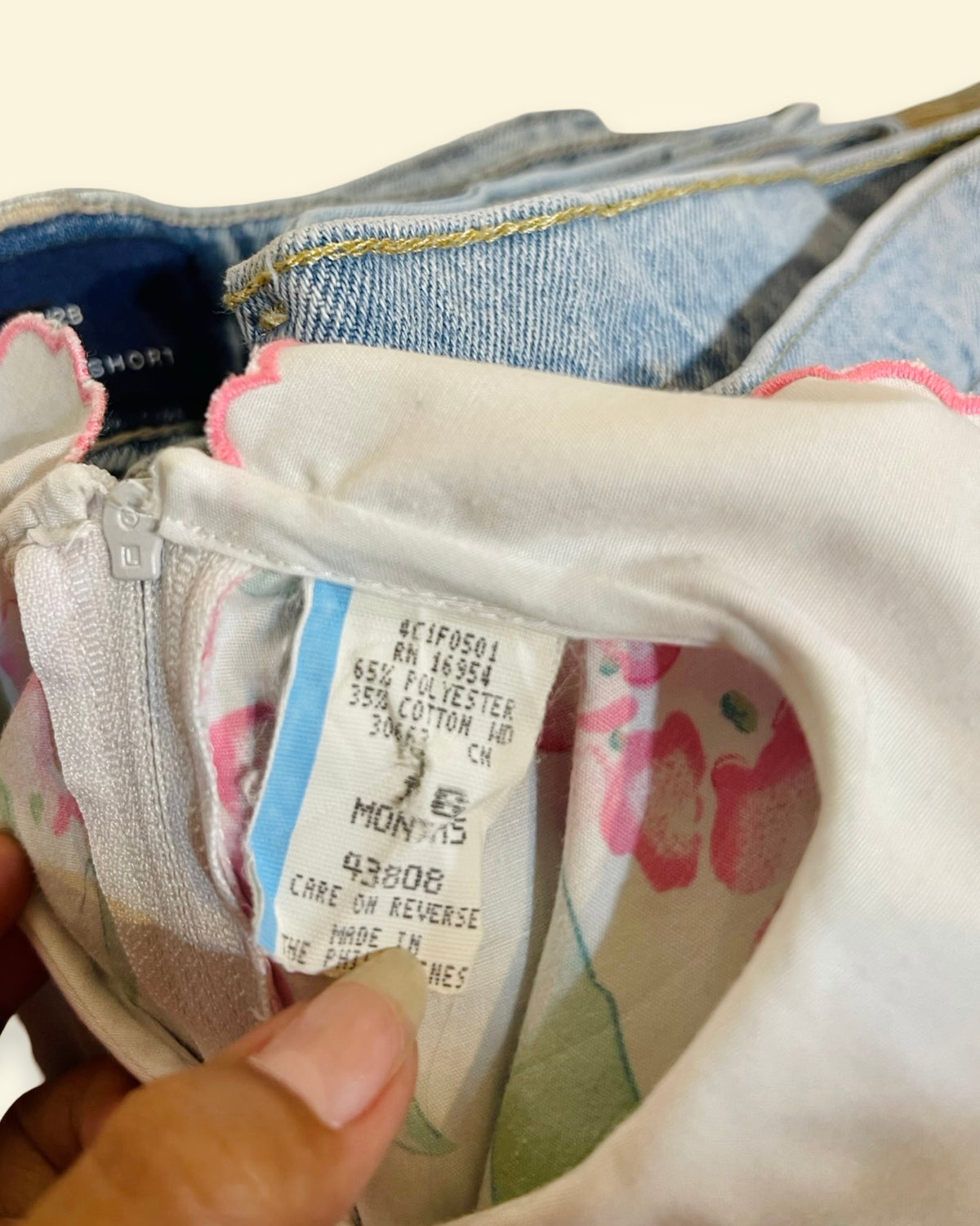 Vintage Pink Floral Smocked Baby Romper