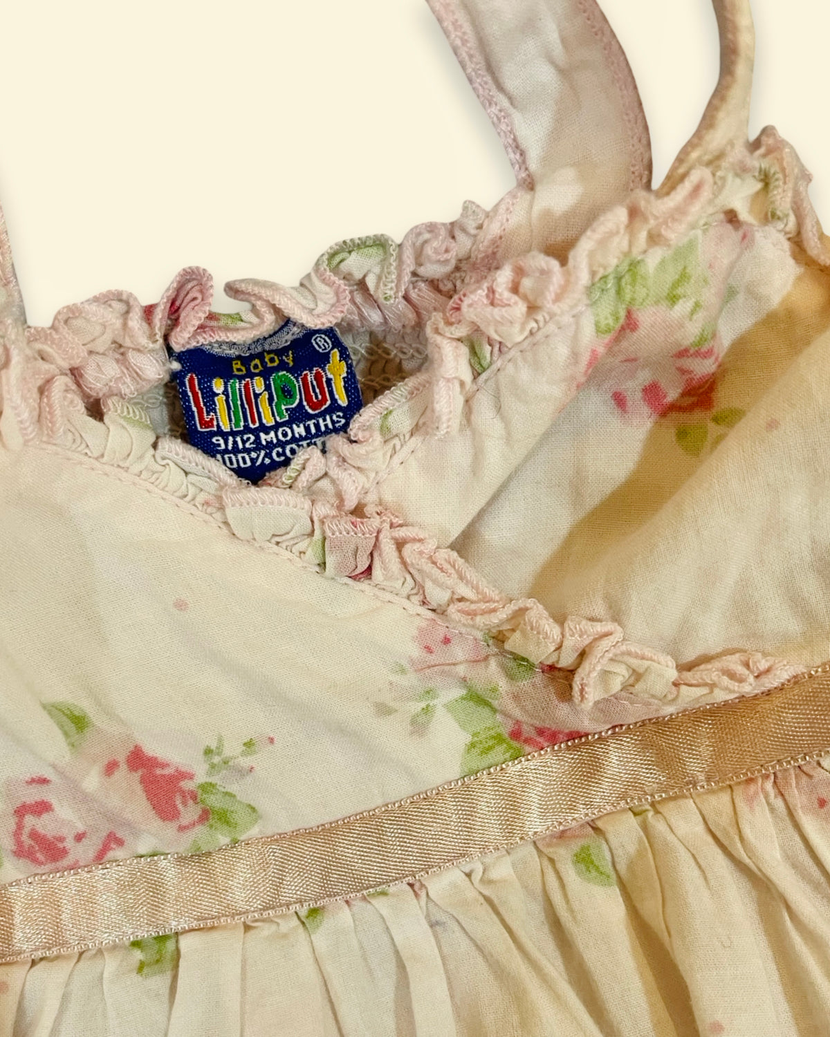Baby Liliput - Vintage Floral Ruffle Strap Tiered Sundress