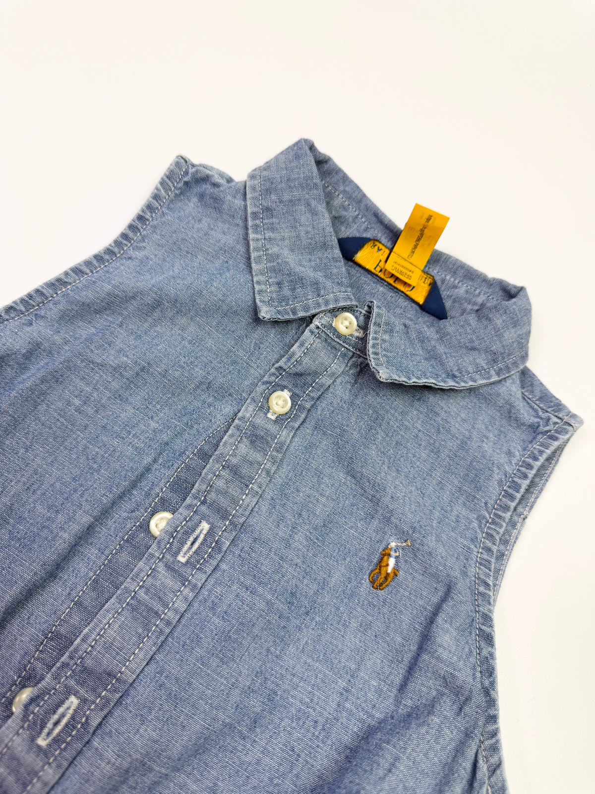 Ralph Lauren Denim Shirt Dress with Rainbow Belt