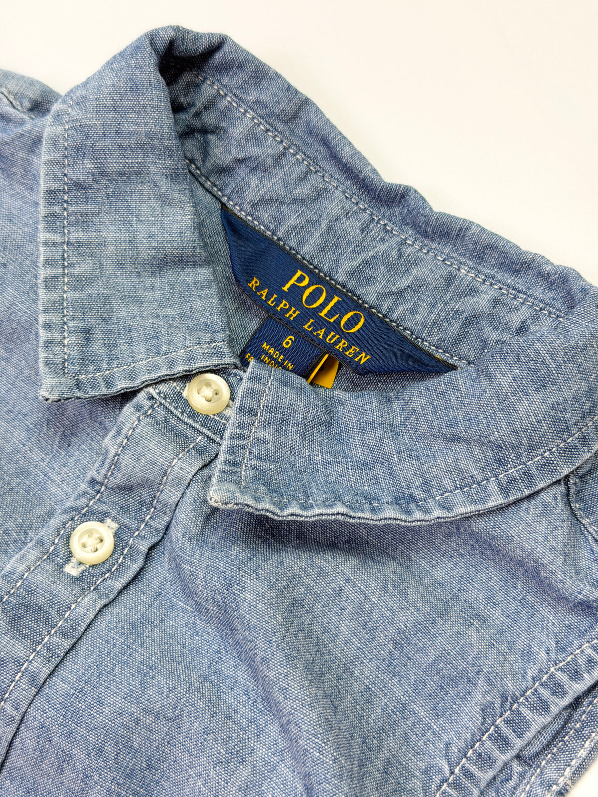 Ralph Lauren Denim Shirt Dress with Rainbow Belt