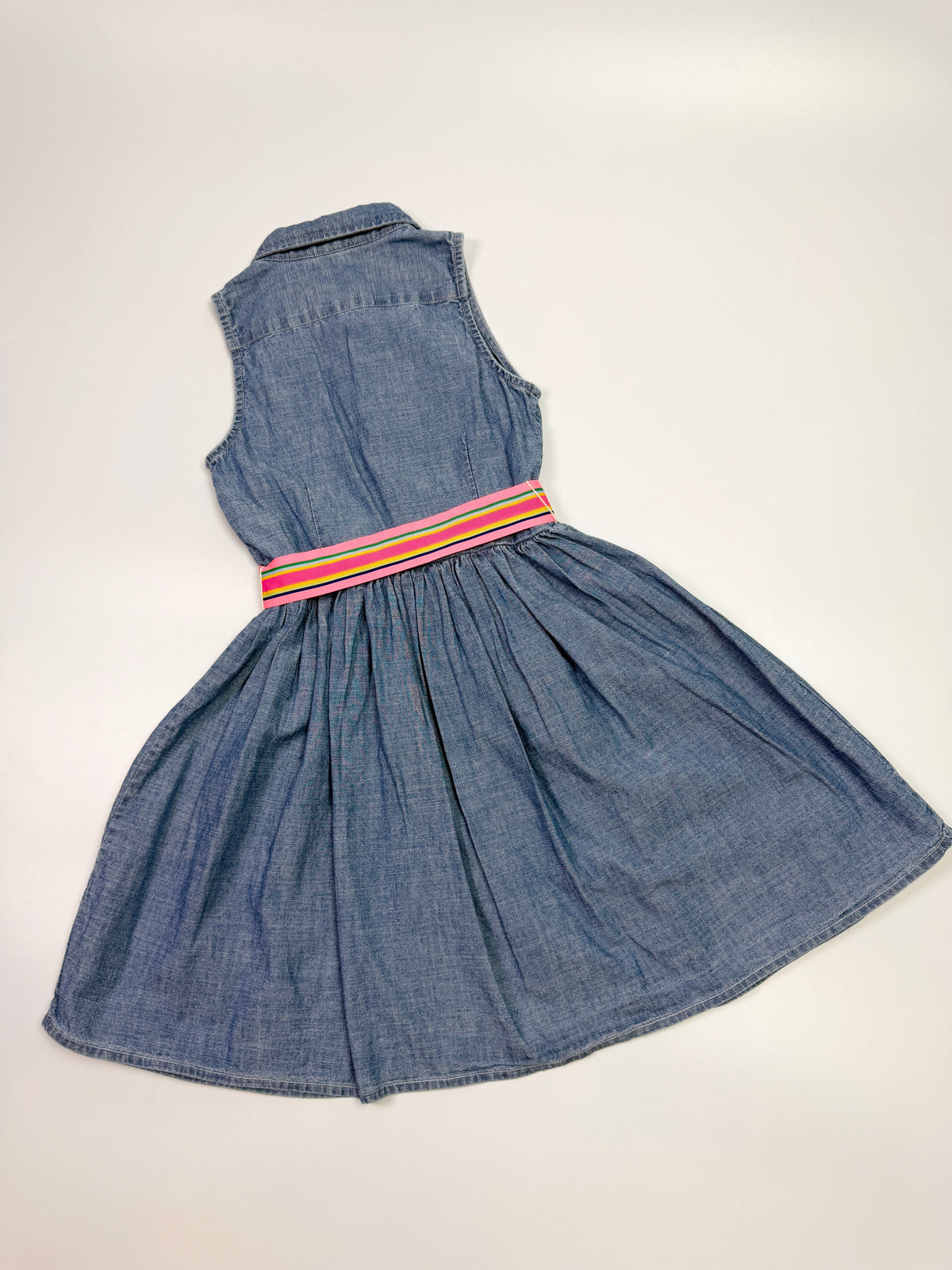 Ralph Lauren Denim Shirt Dress with Rainbow Belt