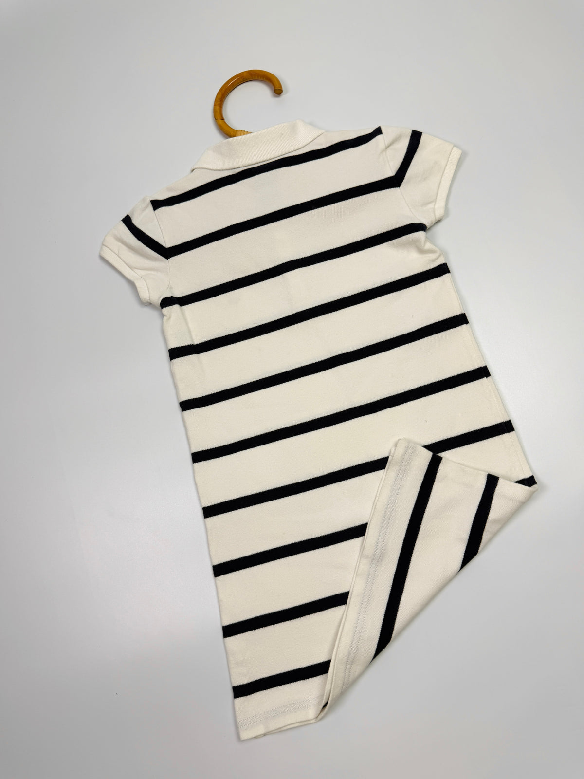 Ralph Lauren Cream & Navy Stripe Polo Dress