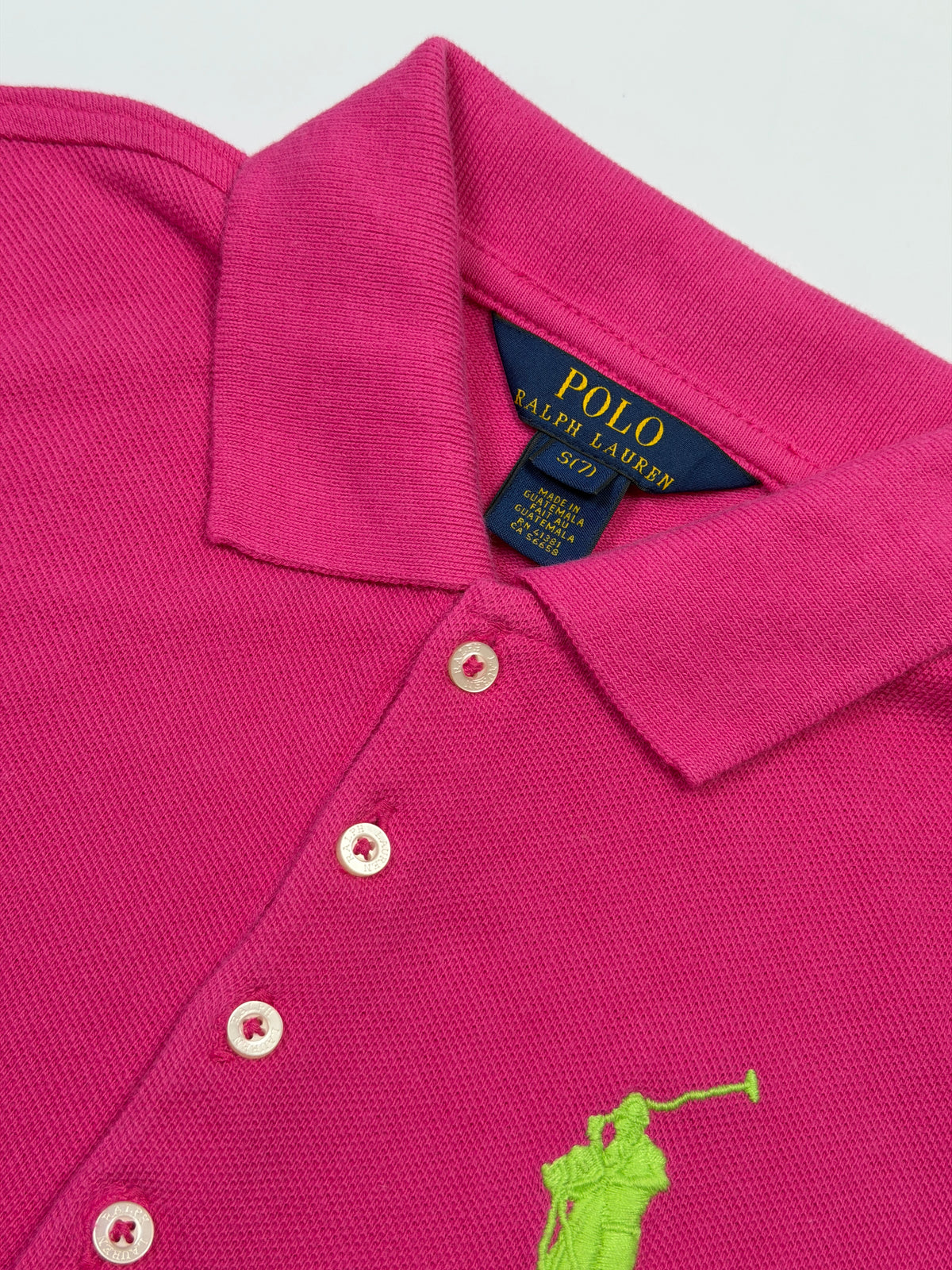 Ralph Lauren Hot Pink Polo Dress with Lime Green Pony