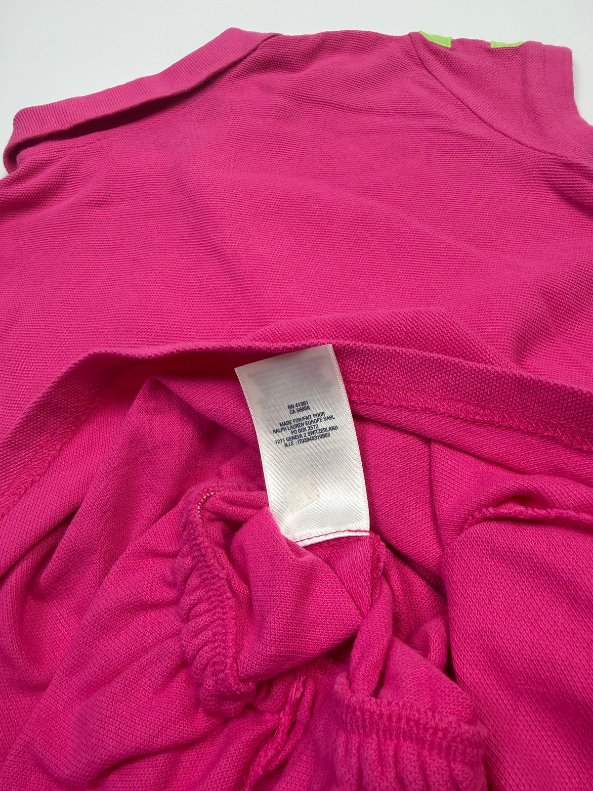 Ralph Lauren Hot Pink Polo Dress with Lime Green Pony