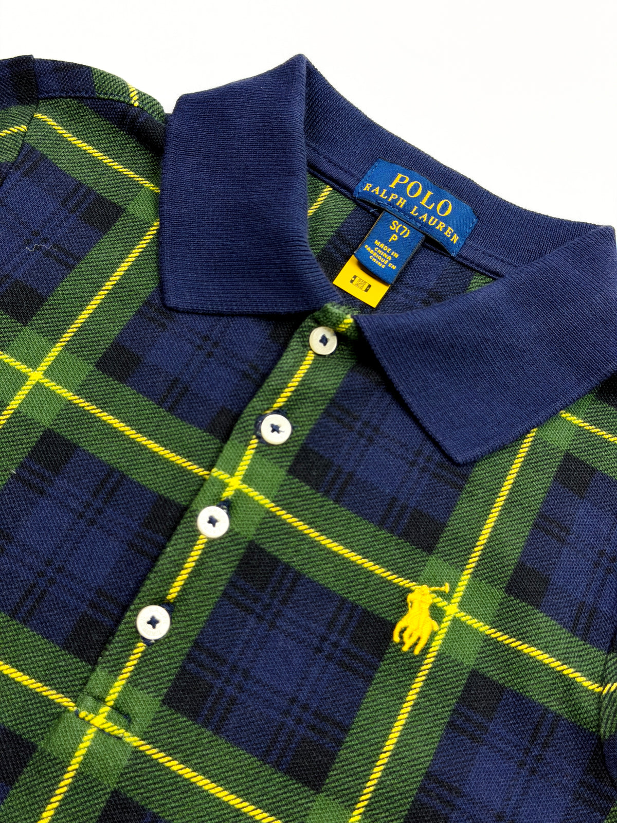 Ralph Lauren Navy & Green Plaid Polo Dress