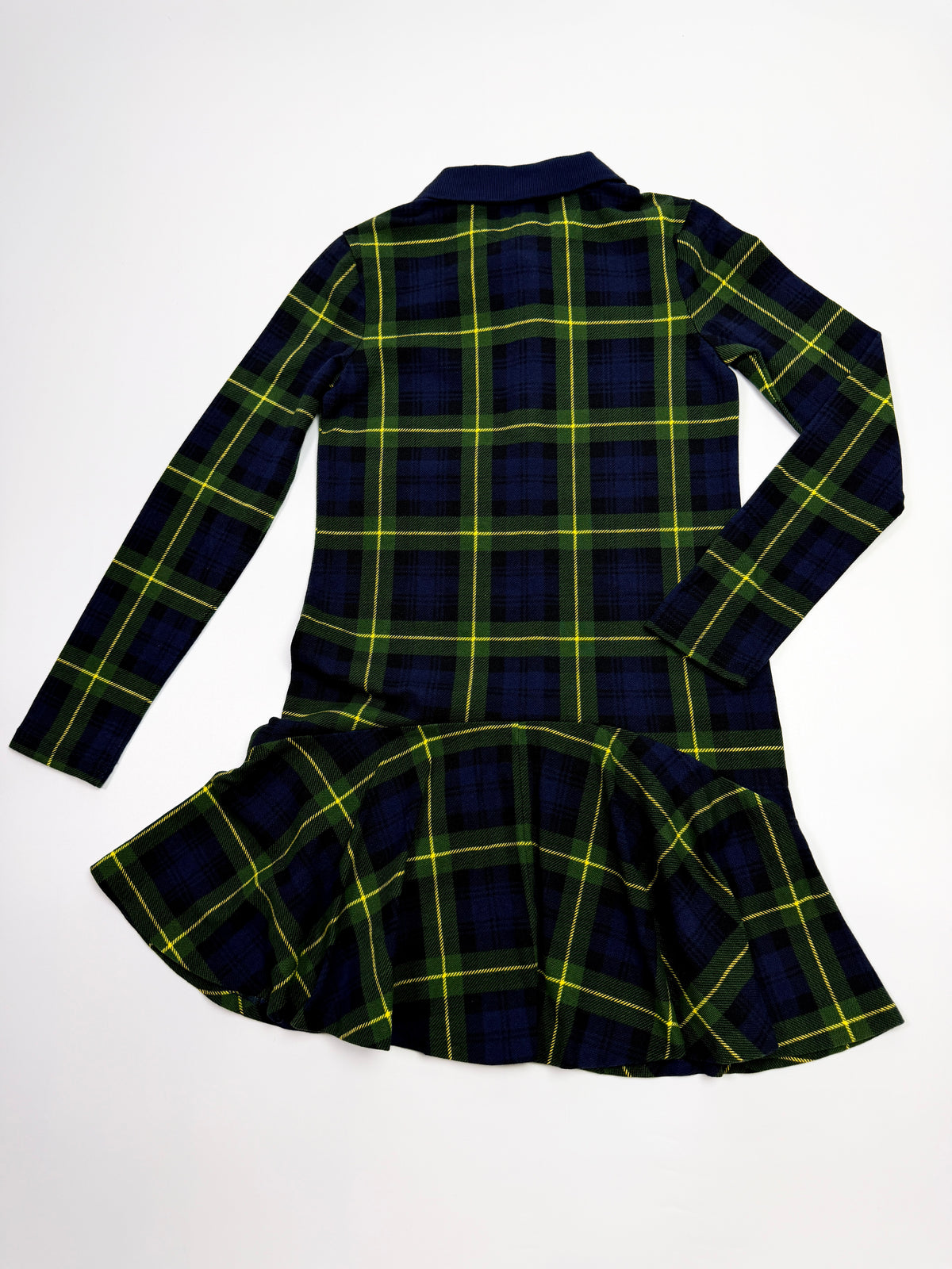 Ralph Lauren Navy & Green Plaid Polo Dress
