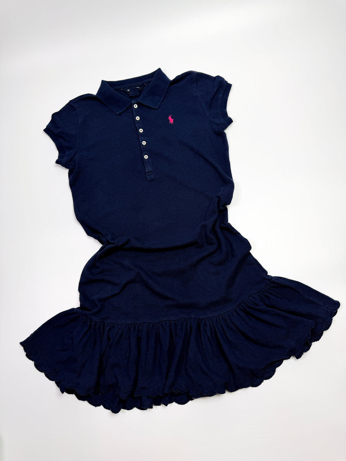 Ralph Lauren Navy Polo Dress with Pink Pony