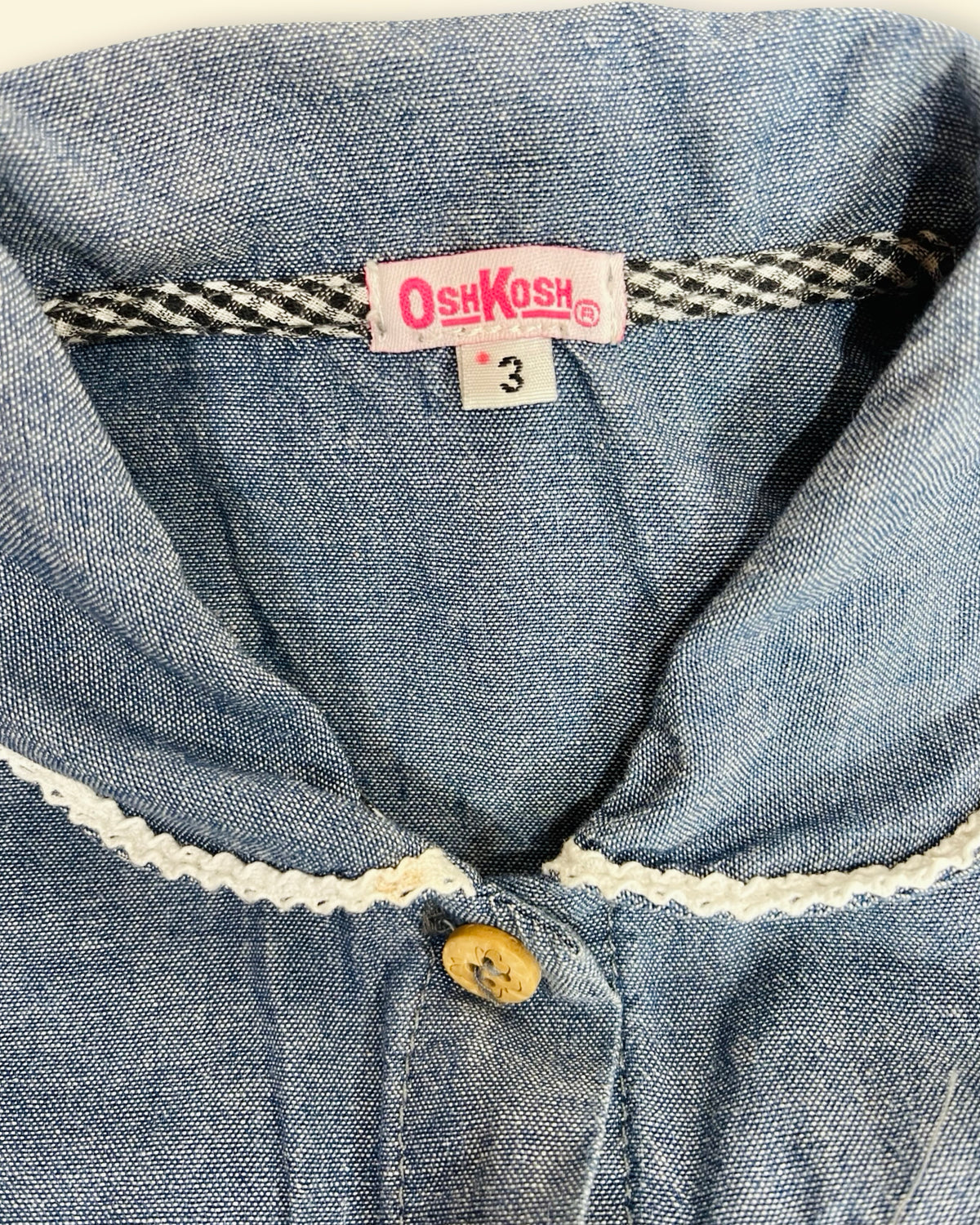 Vintage OSHKOSH Blue Chambray Sailor Collar Dress