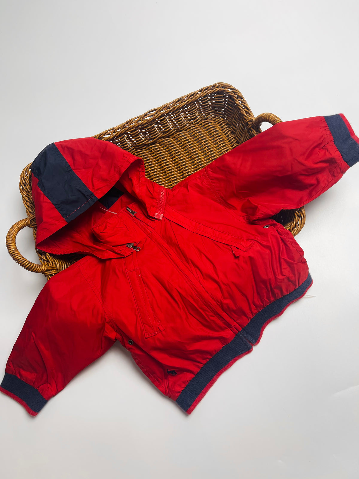 Polo Ralph Lauren Red Hooded Windbreaker with Detachable Hoodie