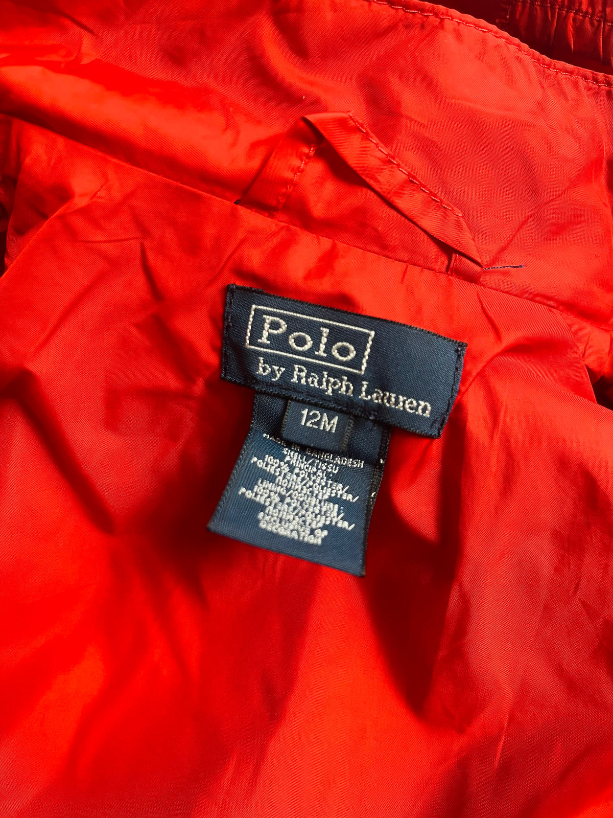Polo Ralph Lauren Red Hooded Windbreaker with Detachable Hoodie