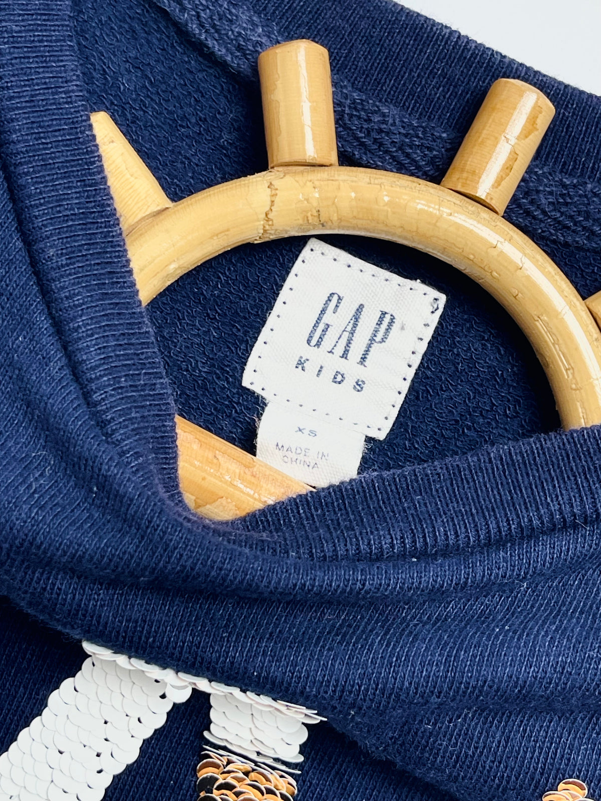 GAP Kids Navy Sequin Logo Long-Sleeve Dress | Girls