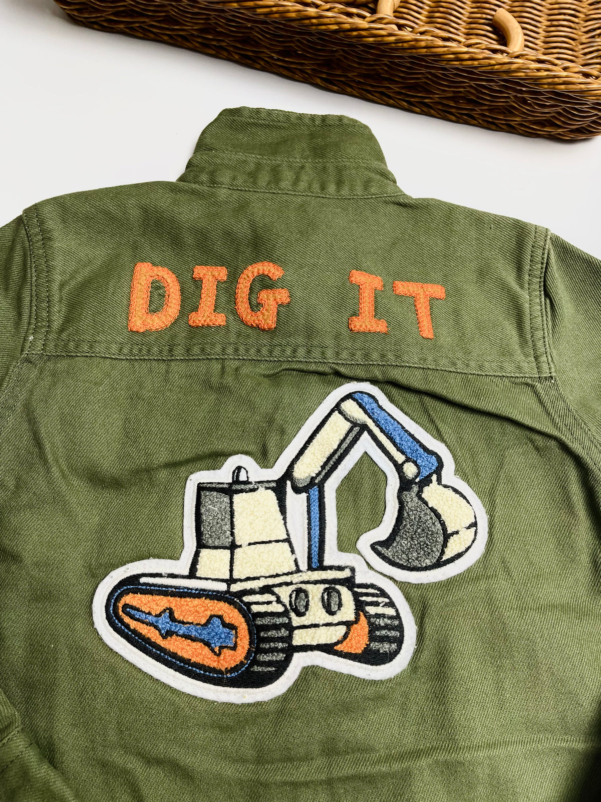 NEXT Kids Olive Green Utility Patchwork Button-Up Shirt