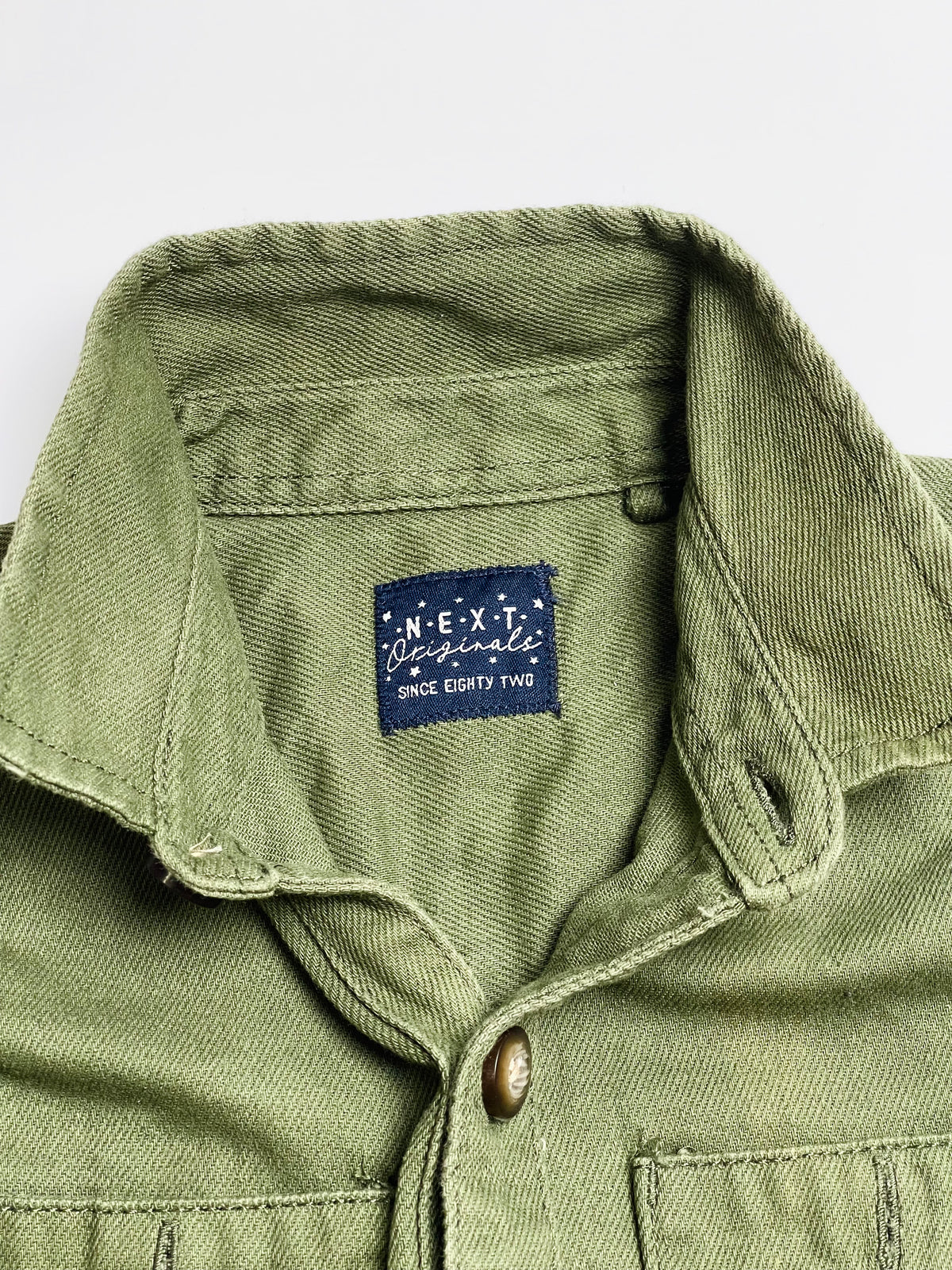 NEXT Kids Olive Green Utility Patchwork Button-Up Shirt
