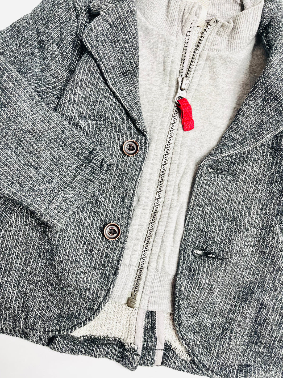 Oshkosh Textured Gray Blazer – Smart Casual