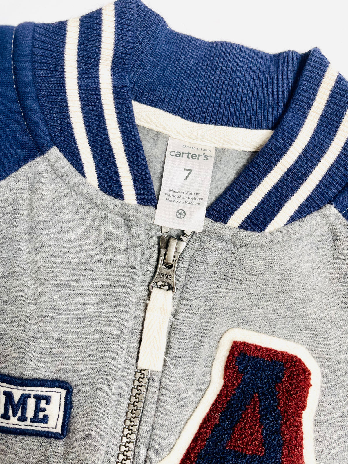 Carter’s Kids Blue & Gray Varsity Jacket