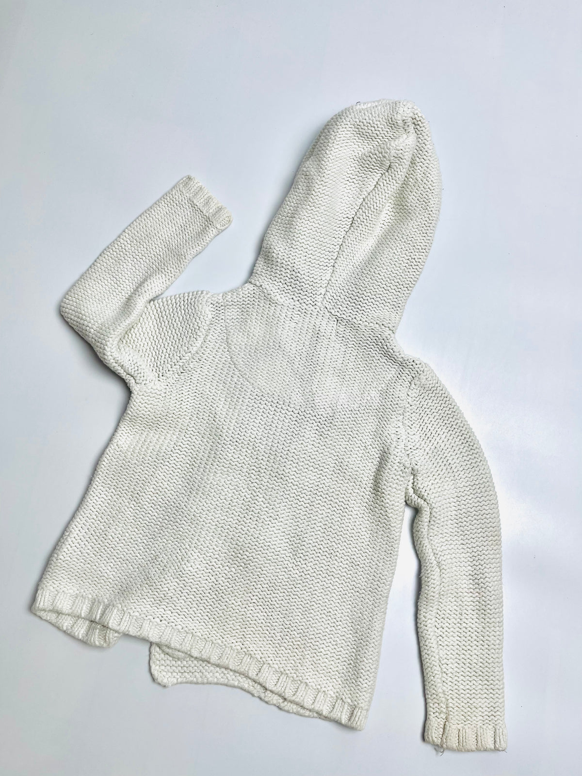 Cynthia Rowley Cream Knit Hooded Cardigan with Floral Lining
