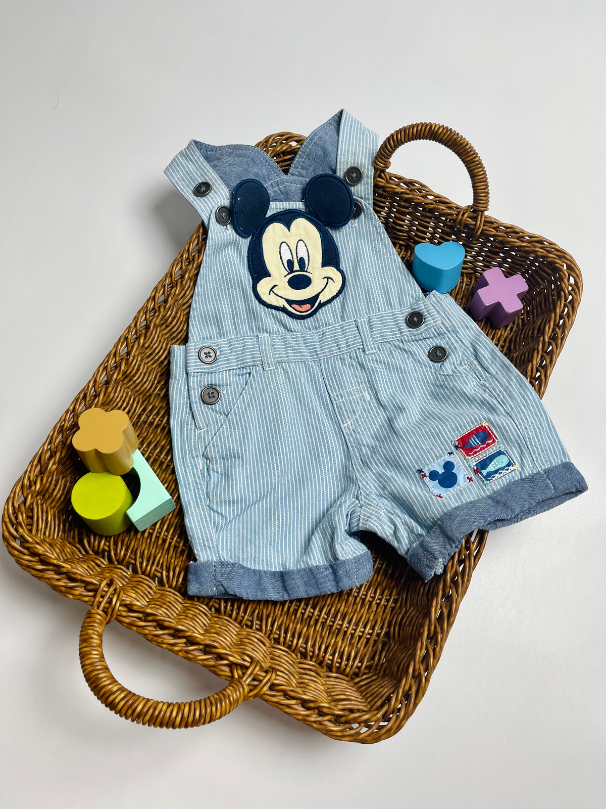 Vintage Disney Mickey Mouse Soft Denim Overalls