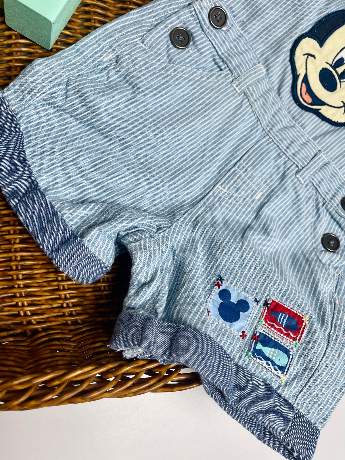 Vintage Disney Mickey Mouse Soft Denim Overalls
