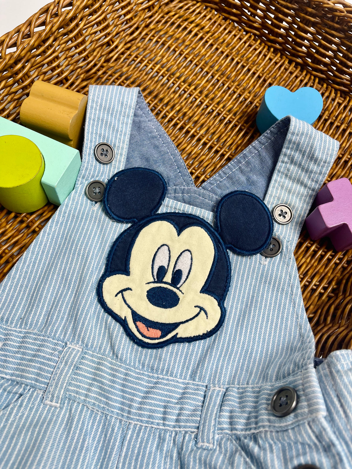 Vintage Disney Mickey Mouse Soft Denim Overalls