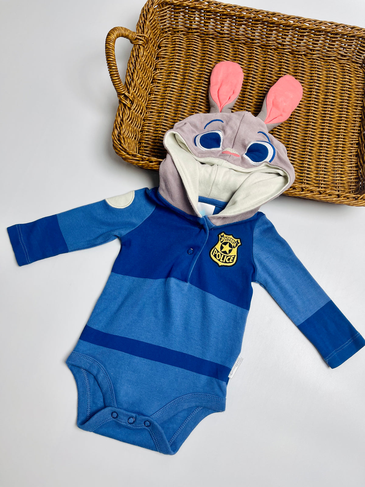 Disney Zootopia Police Hooded Baby Bodysuit