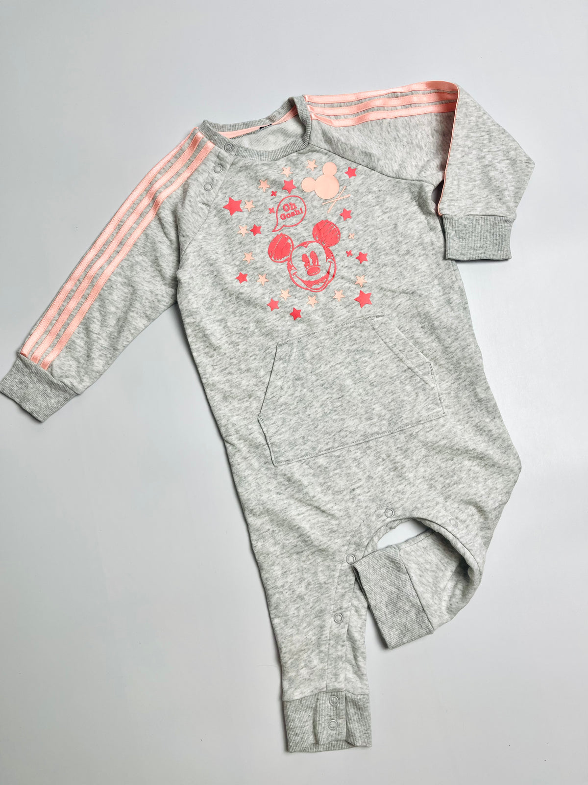 adidas x Disney Mickey Mouse Baby Gray Romper