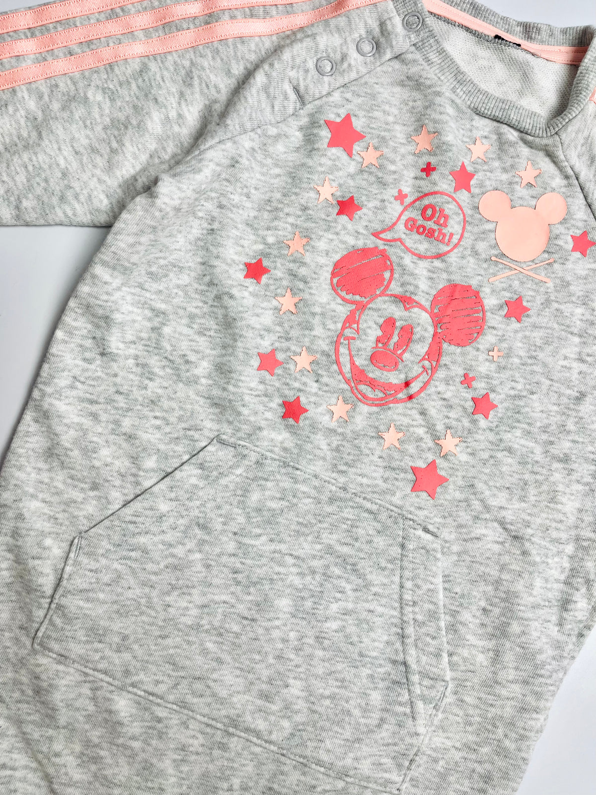 adidas x Disney Mickey Mouse Baby Gray Romper