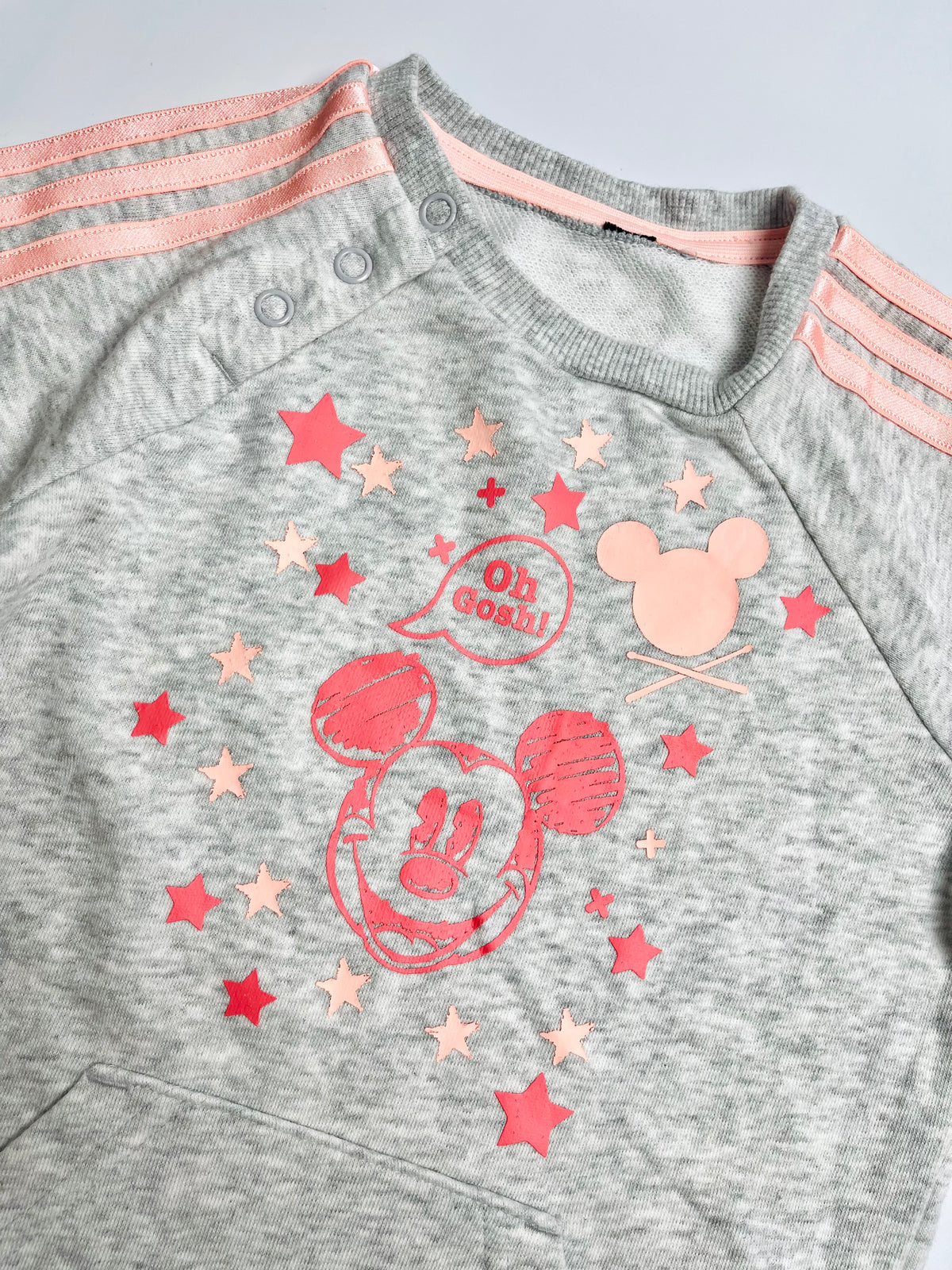 adidas x Disney Mickey Mouse Baby Gray Romper