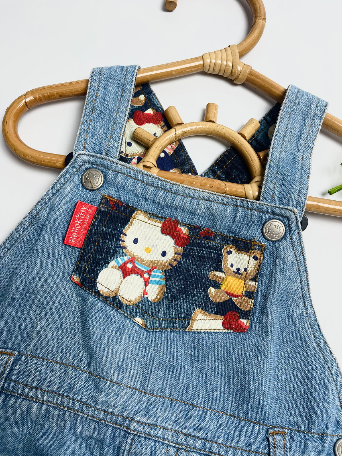 Vintage Hello Kitty Denim Overall Dress | Girls