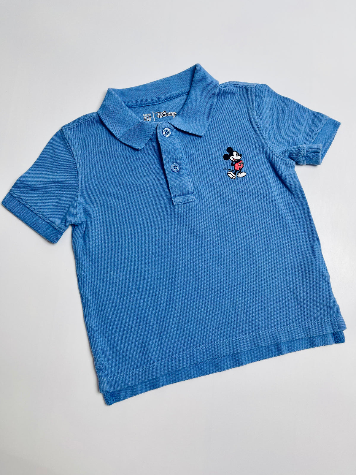 GAP Kids x Disney Mickey Mouse Blue Polo Shirt