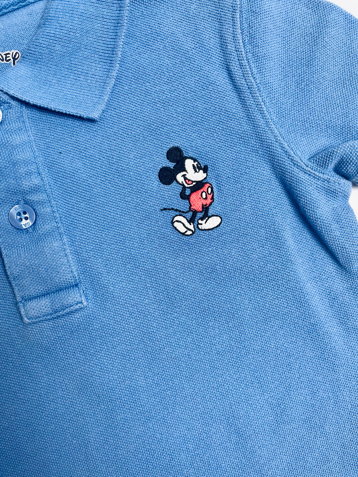 GAP Kids x Disney Mickey Mouse Blue Polo Shirt
