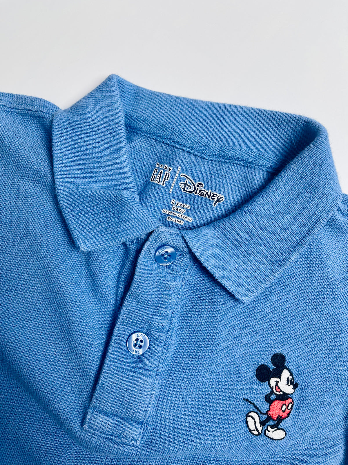 GAP Kids x Disney Mickey Mouse Blue Polo Shirt