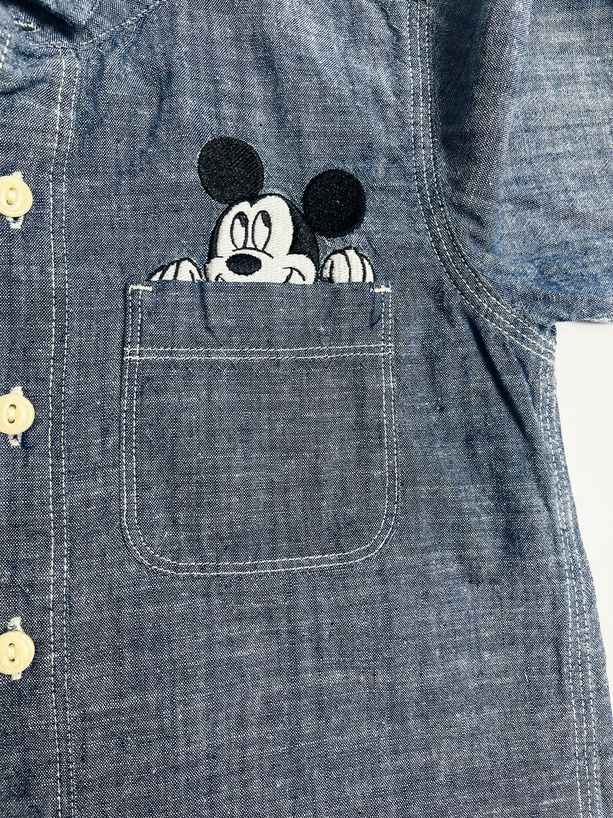 GAP x Disney Mickey Mouse Chambray Button-Down Shirt | Kids