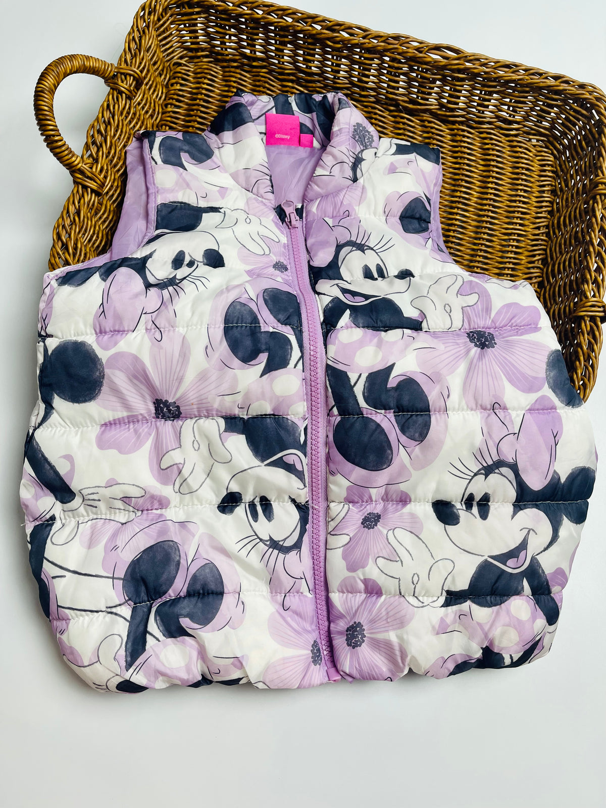 Disney Minnie Mouse Floral Puffer Vest | Girls