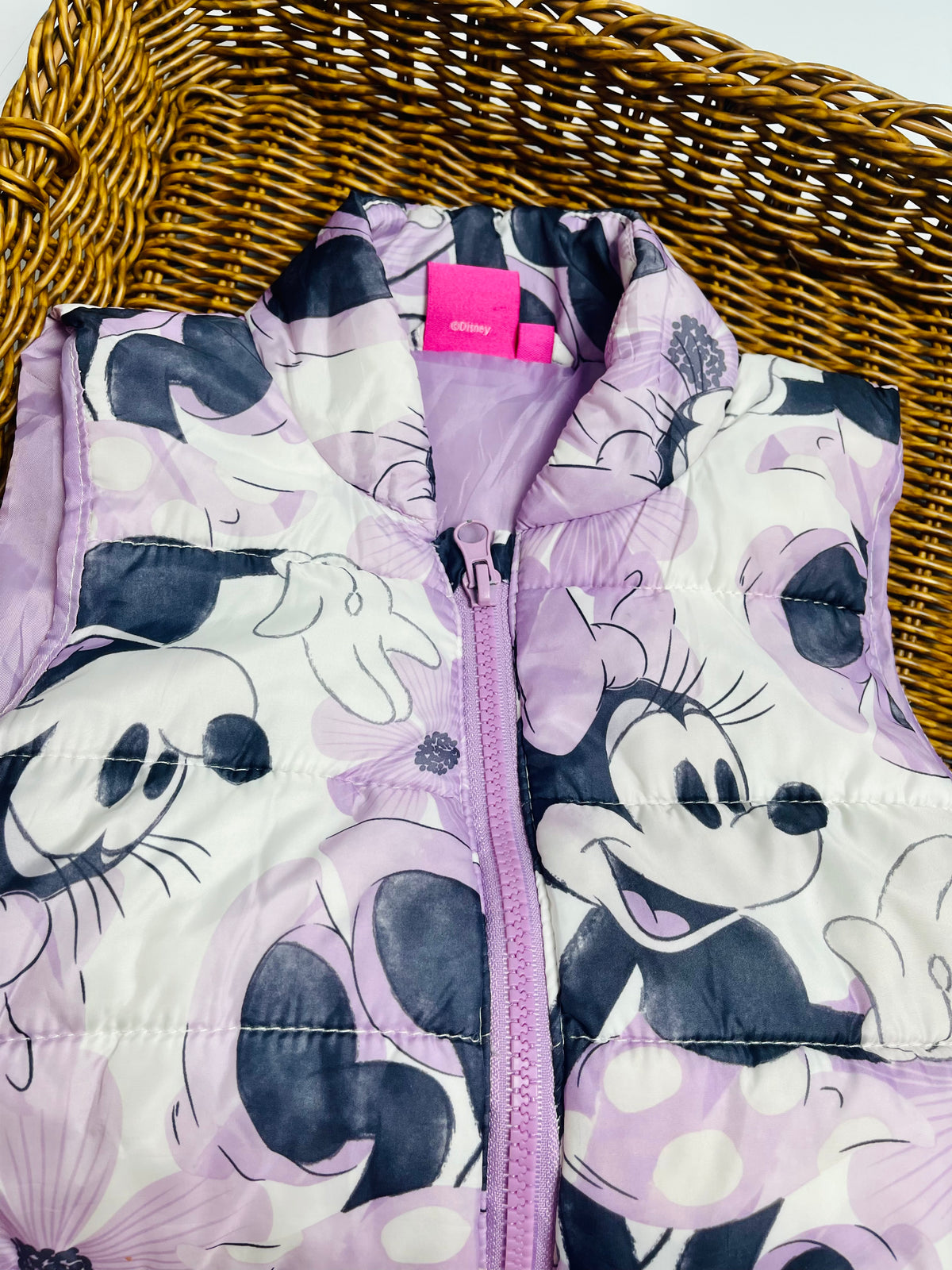 Disney Minnie Mouse Floral Puffer Vest | Girls