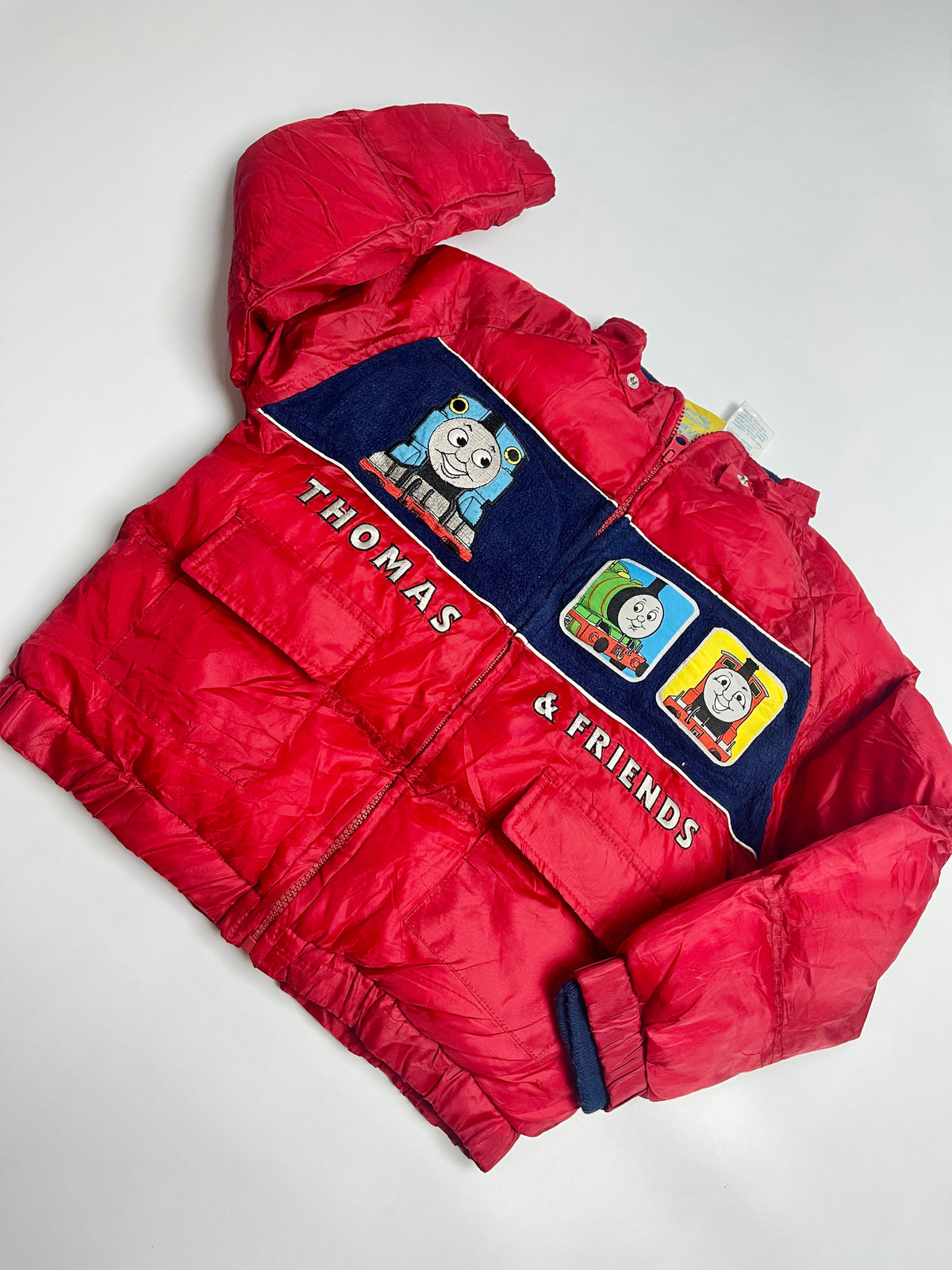 Vintage Thomas & Friends Red Hooded Puffer Jacket | Kids