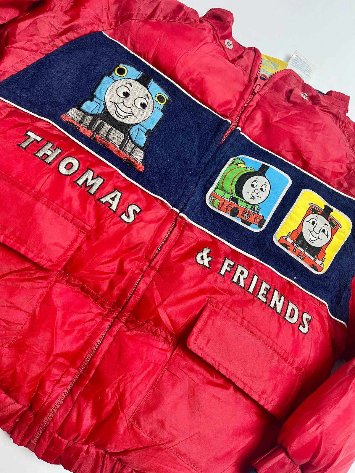 Vintage Thomas & Friends Red Hooded Puffer Jacket | Kids