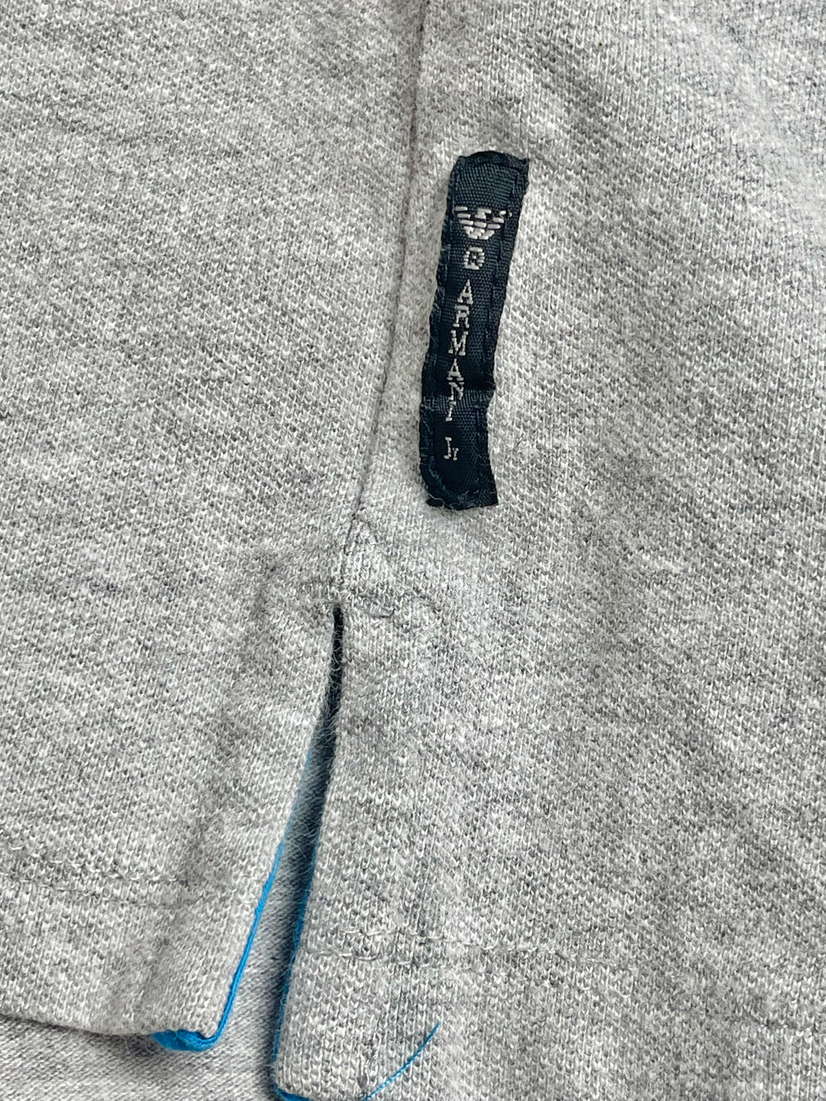 Armani Junior Grey Long-Sleeve Polo | Boys