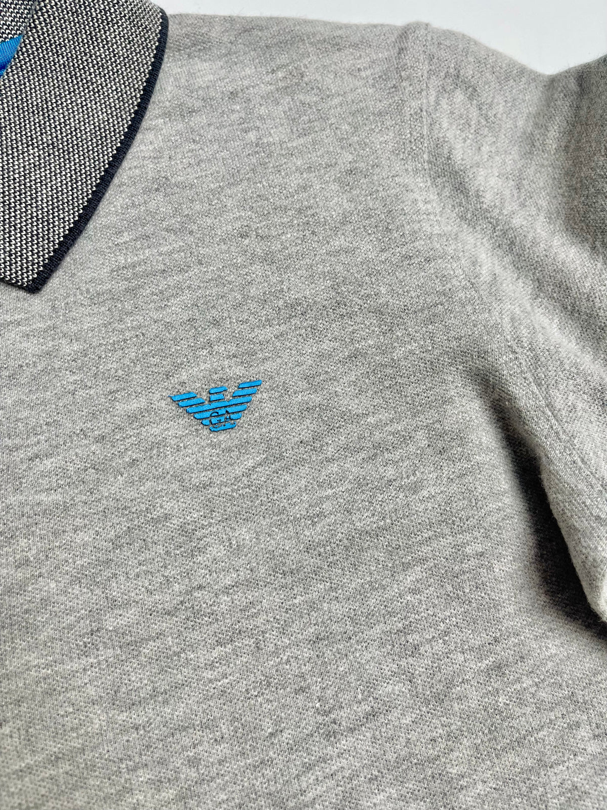 Armani Junior Grey Long-Sleeve Polo | Boys