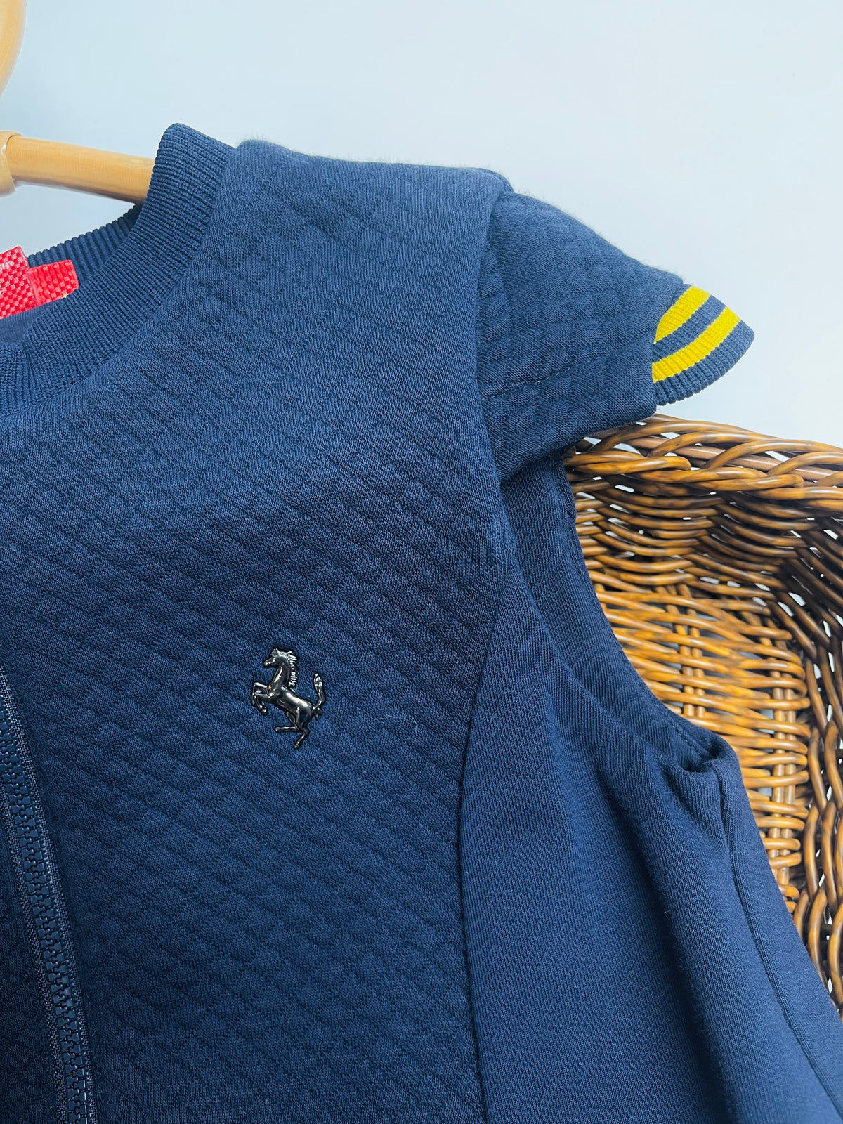 Ferrari Navy Quilted Polo Dress | Girls