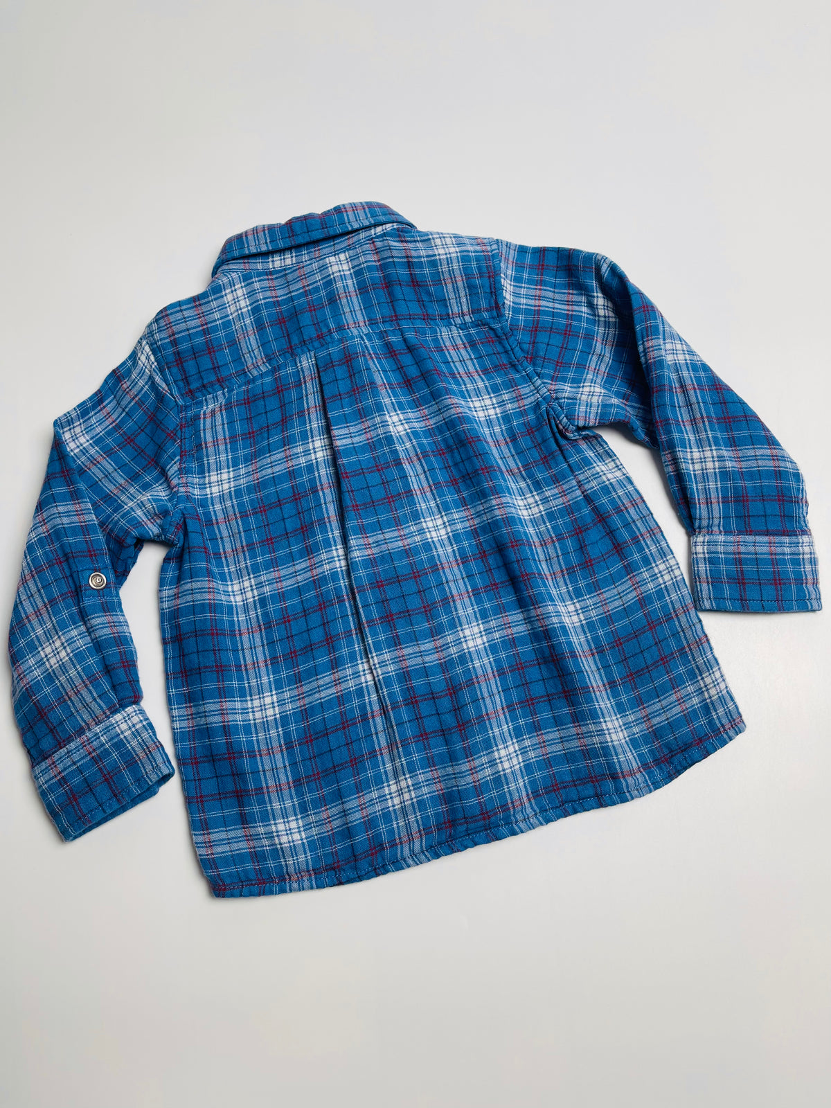 Petit Bateau Blue Plaid Shirt