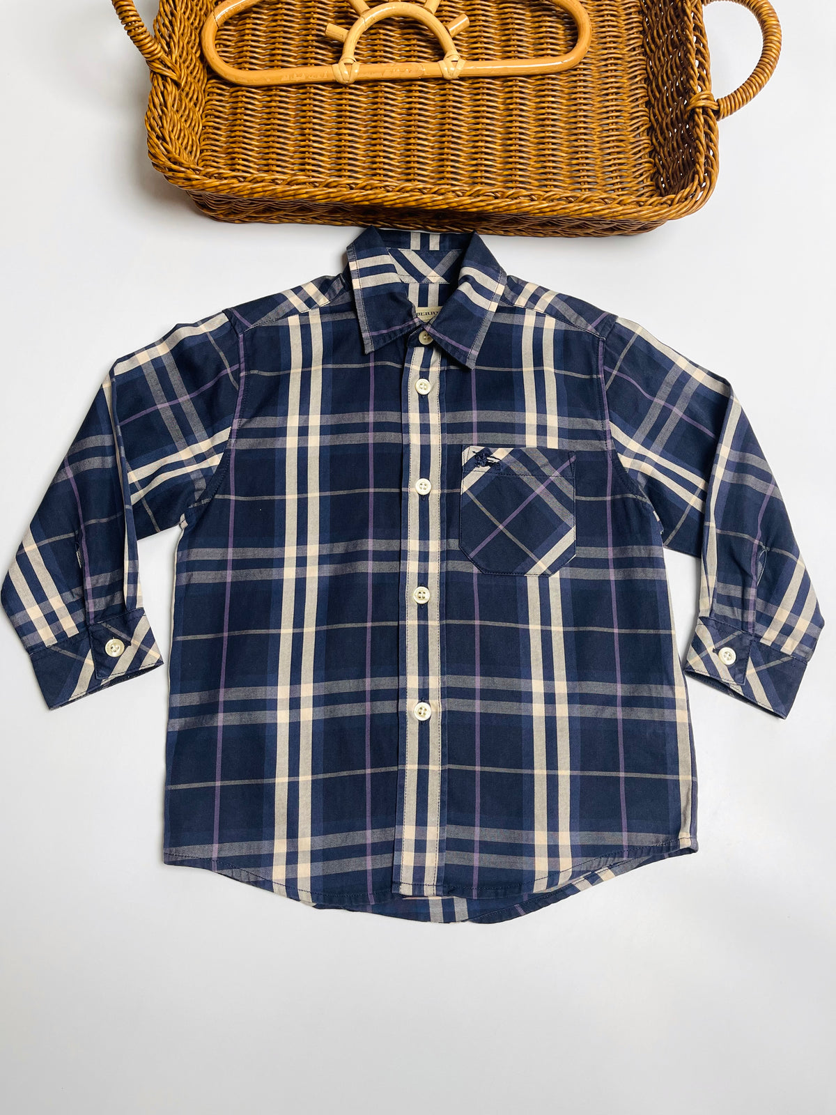 Burberry Kids Vintage Check Long-Sleeve Cotton Shirt