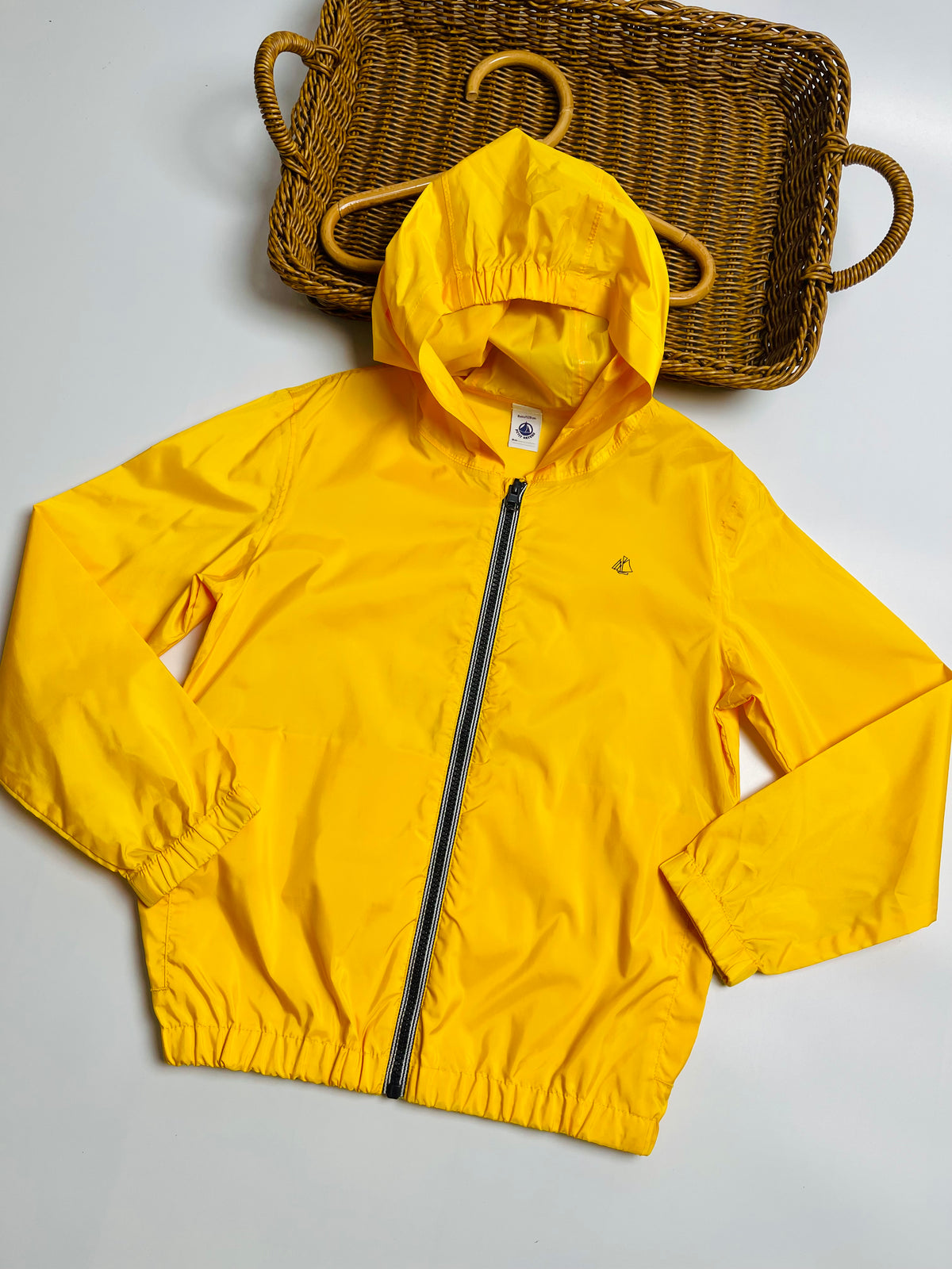 Petit Bateau Yellow Hooded Windbreaker Jacket | Kids