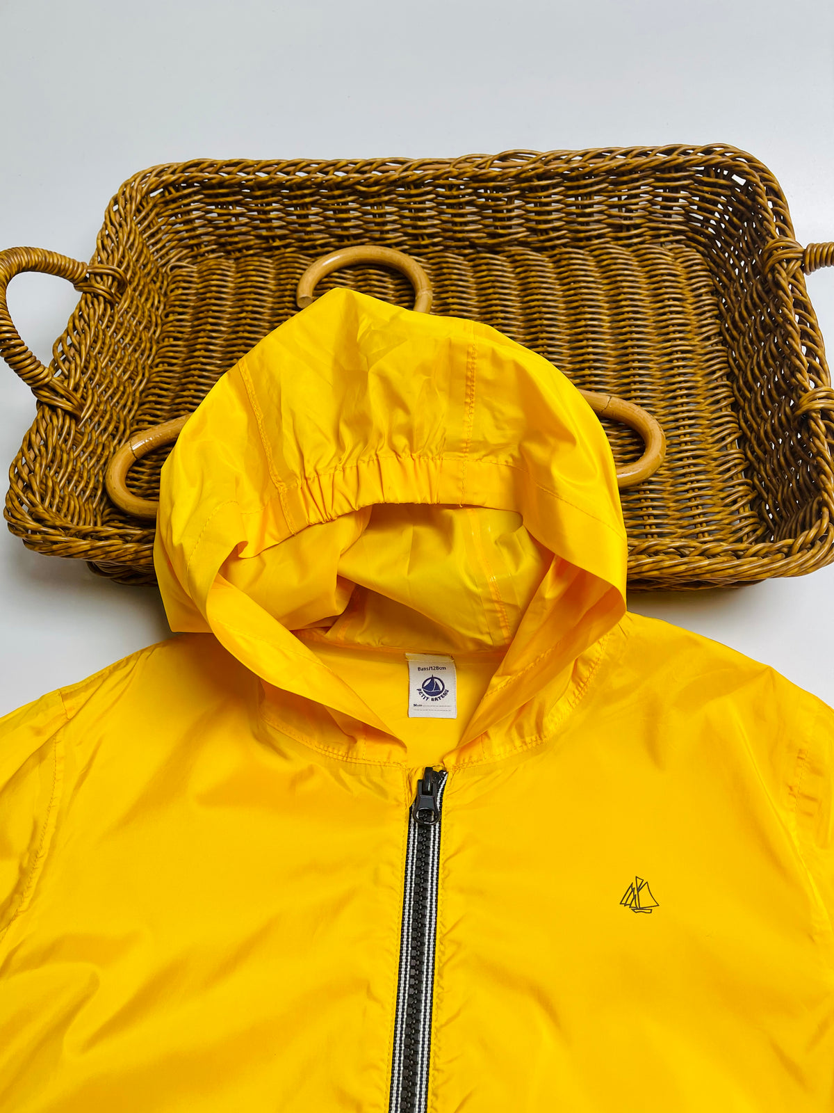 Petit Bateau Yellow Hooded Windbreaker Jacket | Kids