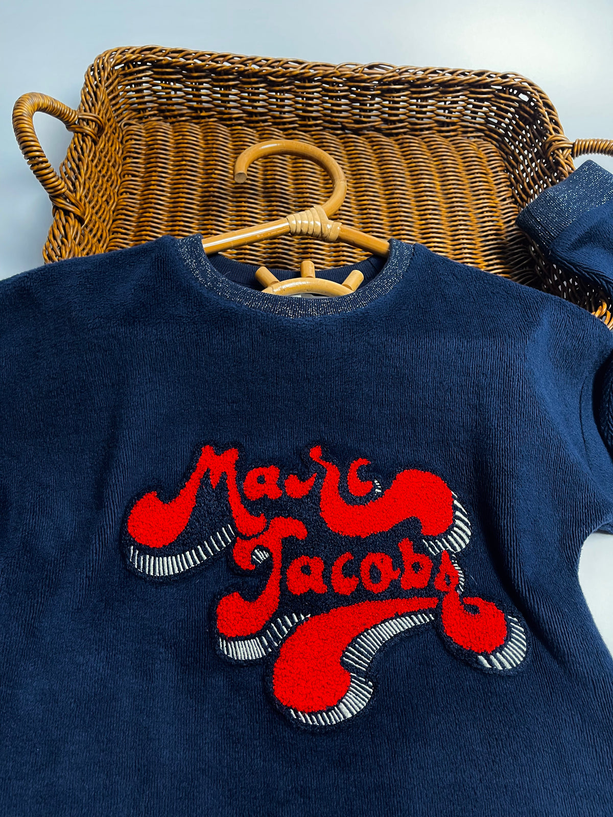 Marc Jacobs Kids Navy Velour Long-Sleeve Dress | Girls