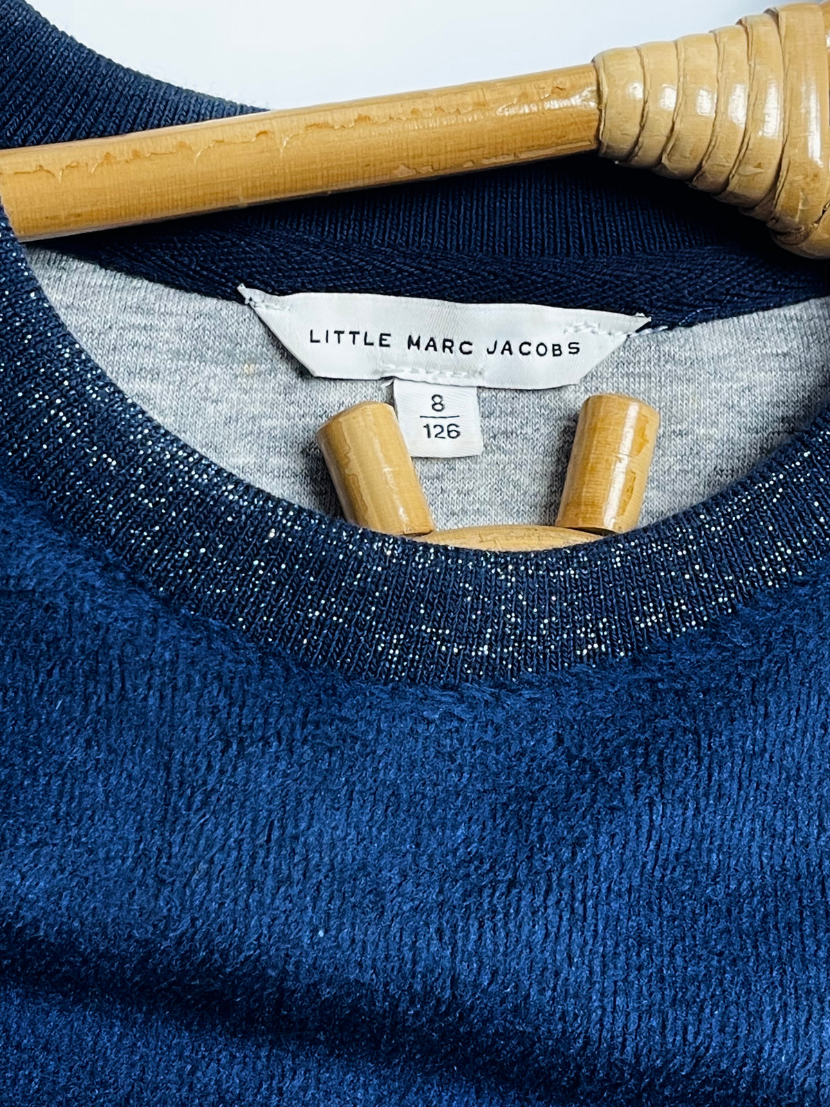 Marc Jacobs Kids Navy Velour Long-Sleeve Dress | Girls